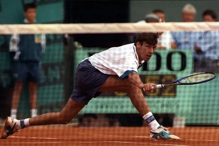 Framed Print : Michael Stich, German tennis player, in action at the French Open Framed Print : Michael Stich, German tennis player, in action at the French Open