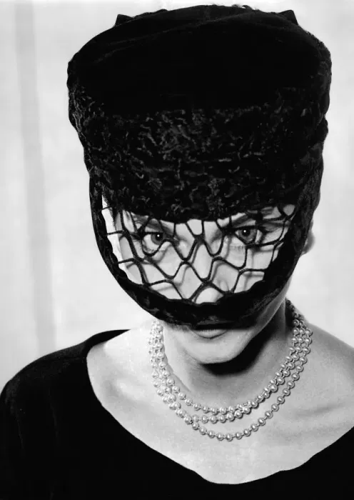 Framed Print : Model wearing hat with veil Framed Print : Model wearing hat with veil