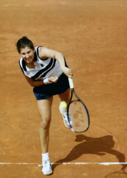 Framed Print : Monica Seles in action at the 1996 French Open Framed Print : Monica Seles in action at the 1996 French Open