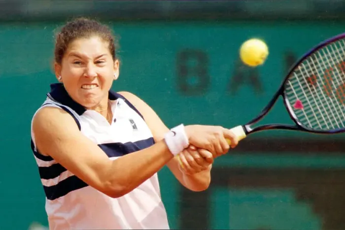 Framed Print : Monica Seles in action at the 1996 French Open Framed Print : Monica Seles in action at the 1996 French Open