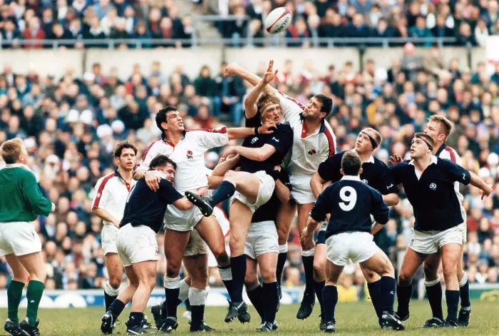 Framed Print : Five Nation Championships England v Scotland at Twickenham 1995 Framed Print : Five Nation Championships England v Scotland at Twickenham 1995