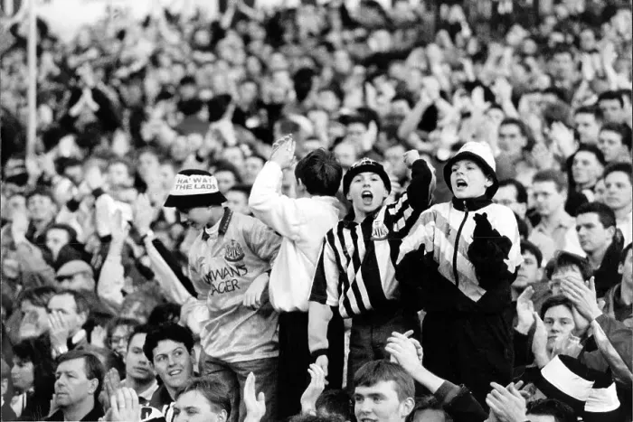 Framed Print : Newcastle fans celebrate Framed Print : Newcastle fans celebrate