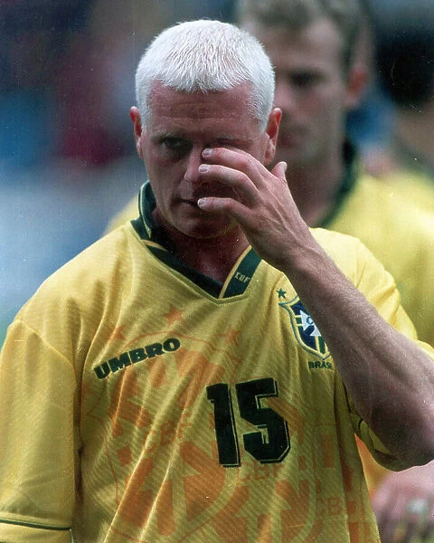 Paul Gascoigne shattered at the final whistle England 1 Brazil 3 Wembley 1995