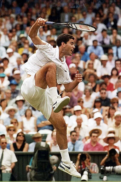 Pete Sampras in action at Wimbledon 1995