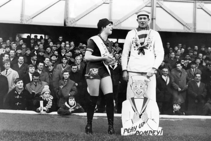 Framed Print : Pompey club mascot and Miss Pompey Framed Print : Pompey club mascot and Miss Pompey