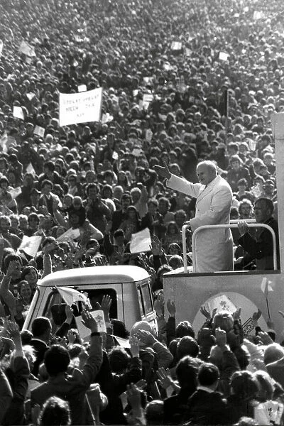Pope John Paul II at Phoenix Park in Dublin during the first day of his visit to Ireland 1979