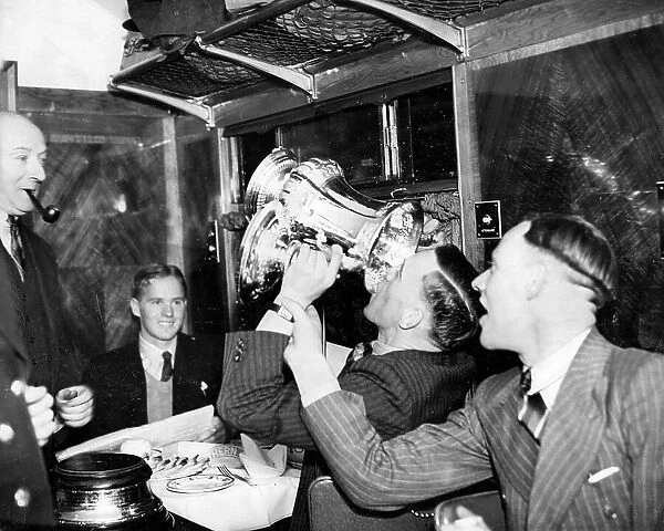 Portsmouth on their way back home after winning the F. A. Cup at Wembley1939