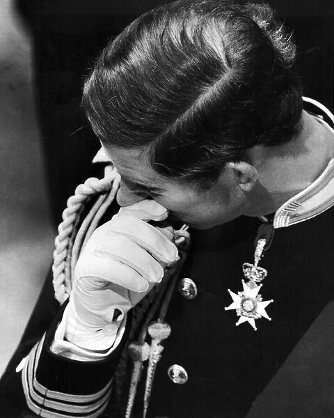 Prince Charles at the funeral of Earl Mountbatten