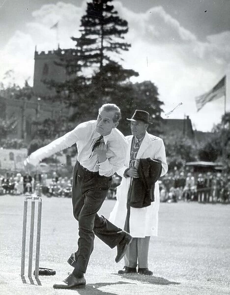 Prince Philip, Duke of Edinburgh playing cricket