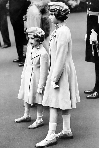 Princess Elizabeth with her sister Princess Margaret Rose in 1939