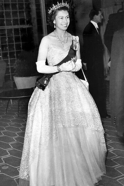 The Queen in 1953. Queen Elizabeth 11 at the Royal Festival Hall October 1953