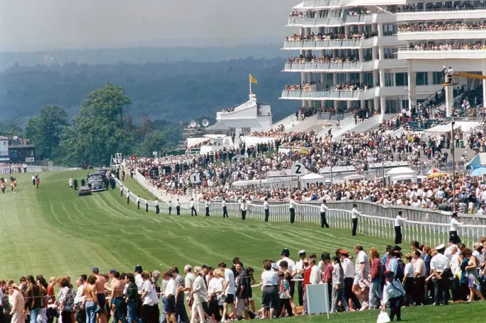 Framed Print : Queen Elizabeth II arrives for The Derby 1994