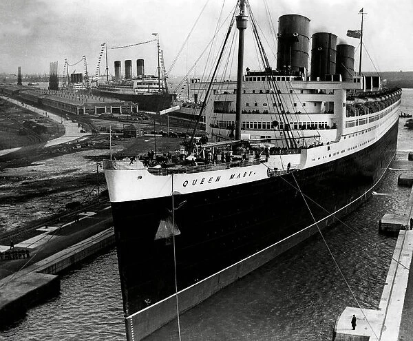The Queen Mary ocean liner at Southampton