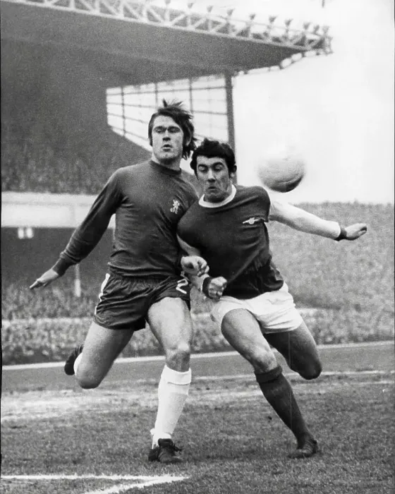 Framed Print : Ray Kennedy in action for Arsenal FC against David Webb of Chelsea 1970 Framed Print : Ray Kennedy in action for Arsenal FC against David Webb of Chelsea 1970
