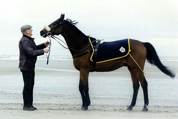 Red Rum with trainer Ginger McCain 1990