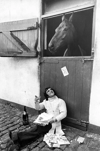 Red Rum after winning the Grand National