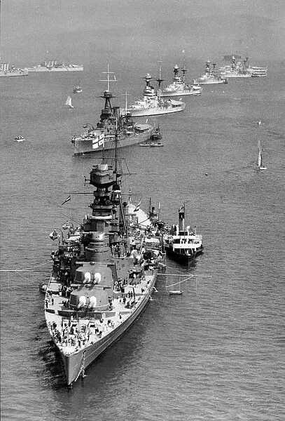 Royal Navy ships preparing for the Royal Jubilee Review 1935