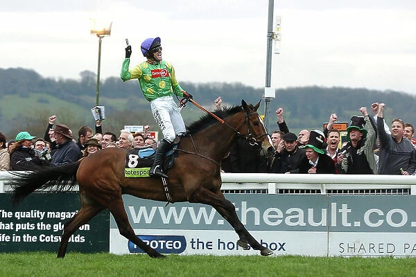 Ruby Walsh and Kauto Star celebrate winning the Gold Cup
