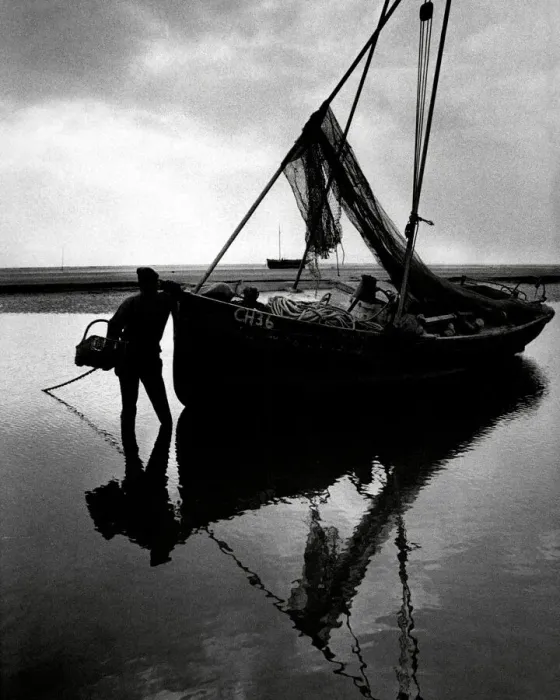 Framed Print : Shrimp boat on the River Dee 1971 Framed Print : Shrimp boat on the River Dee 1971