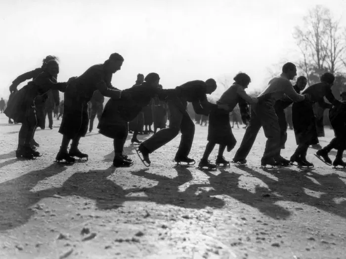 Framed Print : Skaters 1933 Framed Print : Skaters 1933