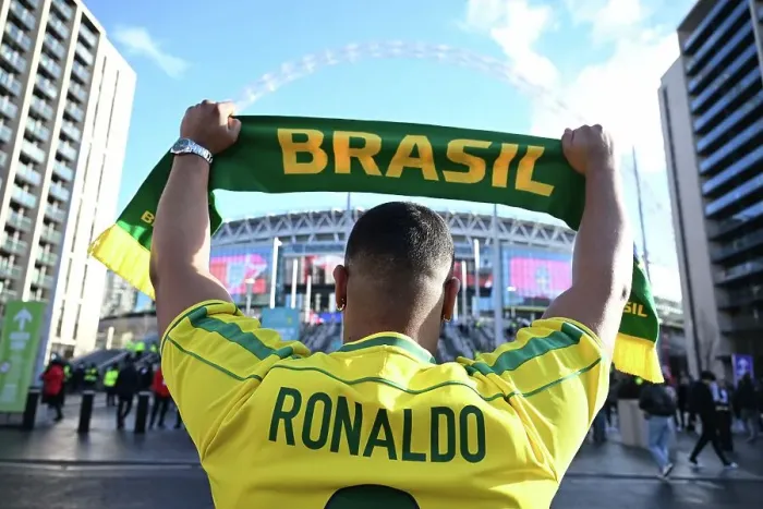 Framed Print : Soul of Sport. England v Brazil friendly at Wembley Framed Print : Soul of Sport. England v Brazil friendly at Wembley