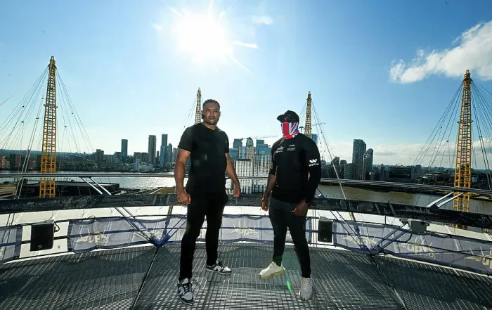 Framed Print : SoulofSport. Derek Chisora fight week behind the scenes 2024. Derek climbs the O2 arena to have a face off with Joe Joyce Framed Print : SoulofSport. Derek Chisora fight week behind the scenes 2024. Derek climbs the O2 arena to have a face off with Joe Joyce