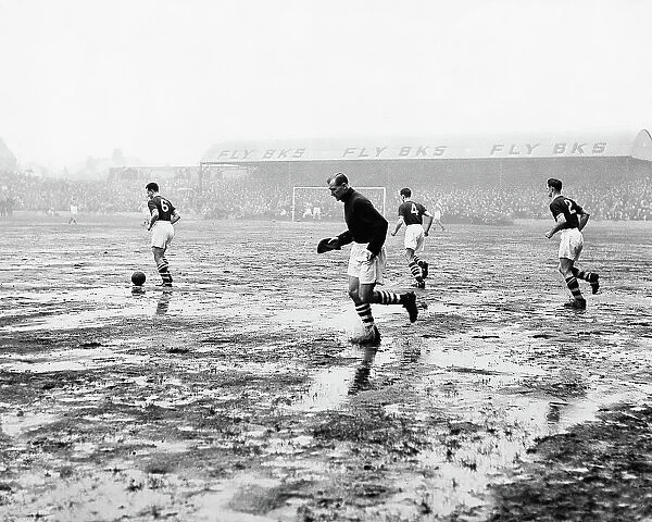 Southend United v Manchester City (0-1) FA Cup 4th round at Roots Hall 1956