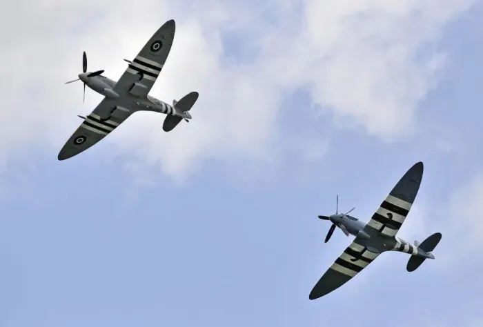 Framed Print : Spitfires from the battle of Britain Memorial flight Framed Print : Spitfires from the battle of Britain Memorial flight