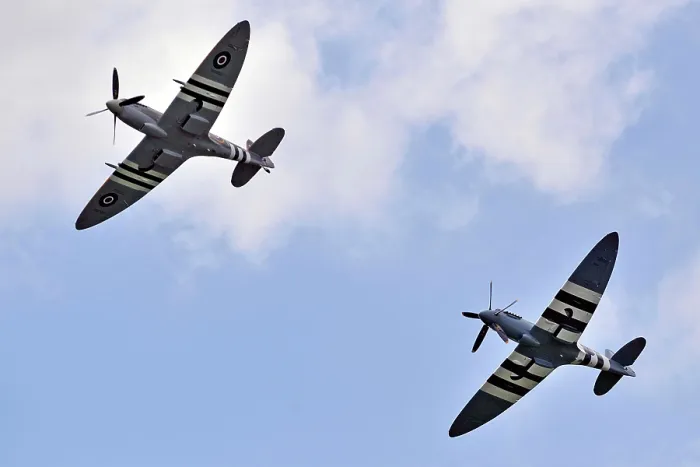 Framed Print : Spitfires from the battle of Britain Memorial flight Framed Print : Spitfires from the battle of Britain Memorial flight