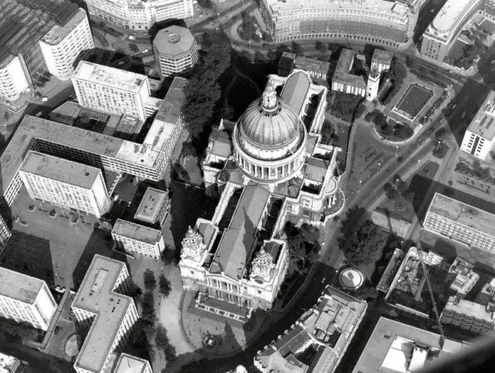 Framed Print : St Pauls Cathedral from the air Framed Print : St Pauls Cathedral from the air