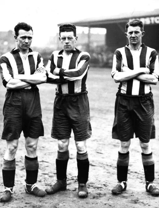 Framed Print : Stoke City F. C. footballers-R: Len Armitage, J. Williamson, Harry Sellars 1928 Framed Print : Stoke City F. C. footballers-R: Len Armitage, J. Williamson, Harry Sellars 1928