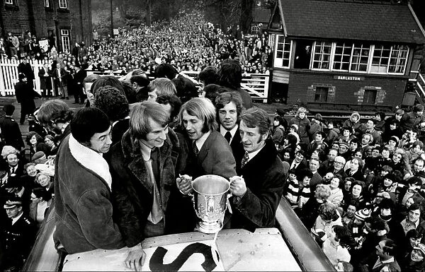 Stoke City players with the League Cup 1972