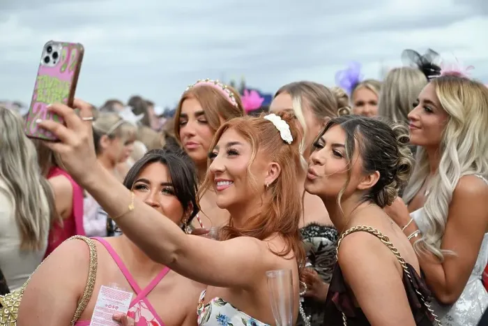 Framed Print : Taking a selfie Grand National Festival at Aintree Framed Print : Taking a selfie Grand National Festival at Aintree