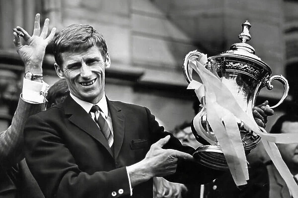 Tony Book, Manchester City F.C. captain, holding the F.A. Cup 1969