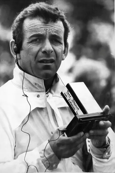 Framed Print : Tony Jacklin, Captain of the European Ryder Cup Team, tunes into the morning scores on his mini television Framed Print : Tony Jacklin, Captain of the European Ryder Cup Team, tunes into the morning scores on his mini television