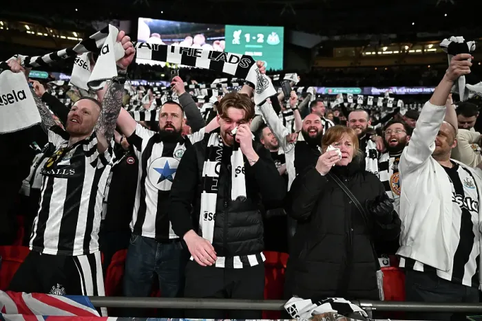 Framed Print : Toon Fans at Carabao Cup final 2025, Wembley. Liverpool 1 v Newcastle 2 Framed Print : Toon Fans at Carabao Cup final 2025, Wembley. Liverpool 1 v Newcastle 2