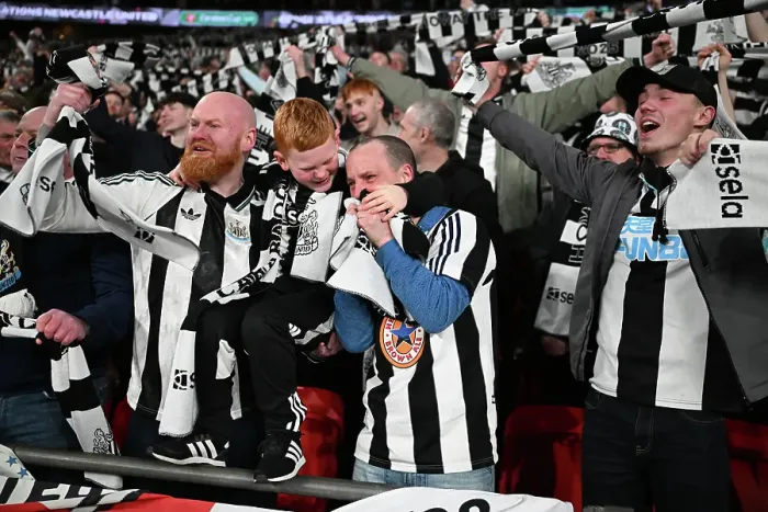 Framed Print : Toon Fans at Carabao Cup final 2025, Wembley. Liverpool 1 v Newcastle 2 Framed Print : Toon Fans at Carabao Cup final 2025, Wembley. Liverpool 1 v Newcastle 2