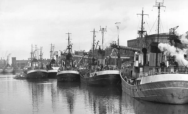 Trawlers in Hull Docks 1972