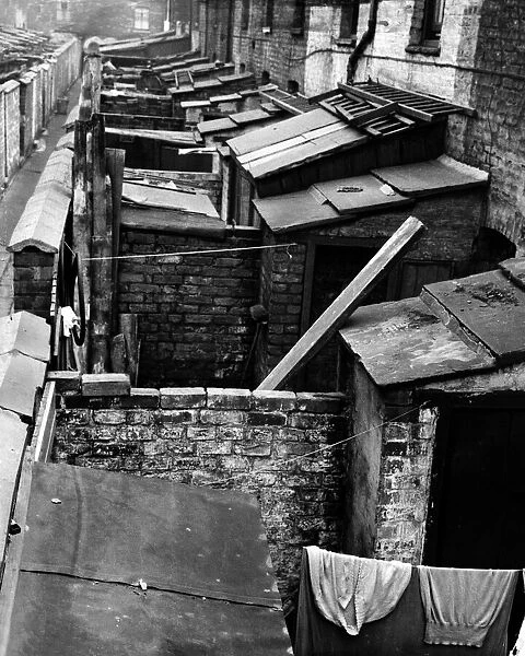 Back view of Archie Street, Salford which was the original Coronation Street