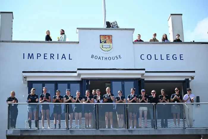 Framed Print : Watching from the Imperial College boathouse Framed Print : Watching from the Imperial College boathouse
