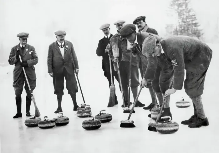 Framed Print : Winter Olympic Games 1924 - Curling Framed Print : Winter Olympic Games 1924 - Curling