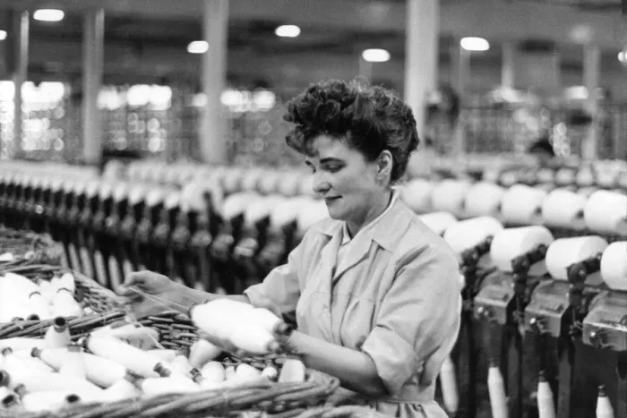 Framed Print : Woman in a Cotton Mill Framed Print : Woman in a Cotton Mill