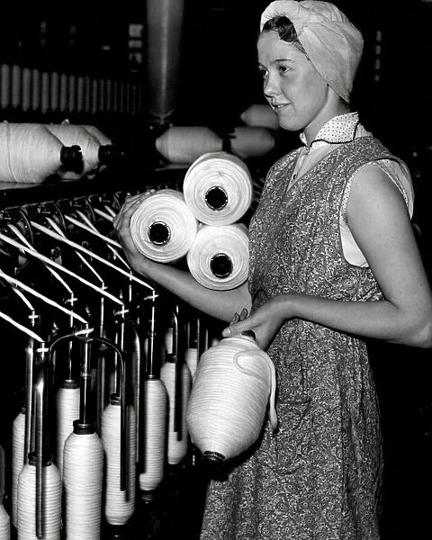 A women worker at a cotton factory