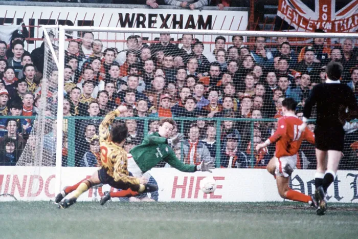 Framed Print : Wrexham v Arsenal. F. A. Cup 3rd round Framed Print : Wrexham v Arsenal. F. A. Cup 3rd round