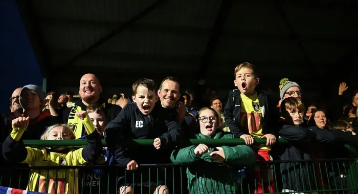 Framed Print : Young fans at FA Cup first round. Tonbridge Angels v Harborough Town Framed Print : Young fans at FA Cup first round. Tonbridge Angels v Harborough Town