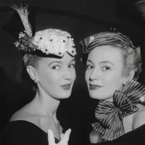 1950s models in jaunty hats