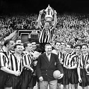 1955 FA Cup Final Newcastle United with the trophy