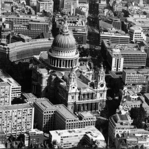 Aerial View of St Paul's Cathedral Print Aerial View of St Paul's Cathedral Print