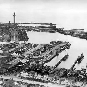 Aerial view of Grimsby Docks, Yorkshire 1946 Aerial view of Grimsby Docks, Yorkshire 1946