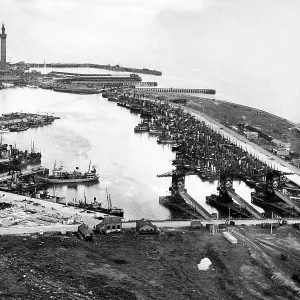 Aerial view of Grimsby Docks, Yorkshire 1946 Aerial view of Grimsby Docks, Yorkshire 1946
